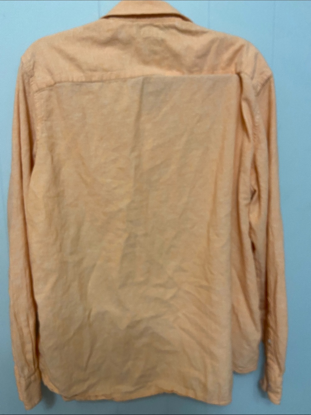 Marc Anthony Peach Linen blend Button-Up Shirt - Picture 5 of 5